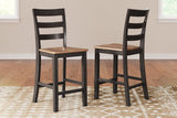 Gesthaven Natural/Brown Counter Height Dining Table and 2 Barstools -  Ashley - Luna Furniture