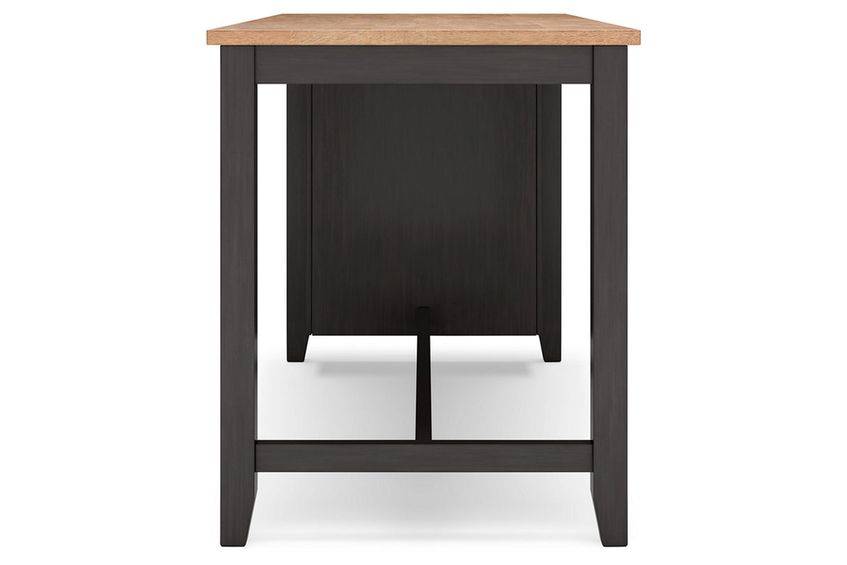 Gesthaven Natural/Brown Counter Height Dining Table and 2 Barstools -  Ashley - Luna Furniture