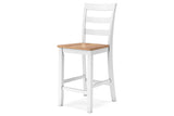 Gesthaven Natural/White Counter Height Dining Table and 2 Barstools -  Ashley - Luna Furniture