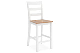 Gesthaven Natural/White Counter Height Dining Table and 4 Barstools -  Ashley - Luna Furniture