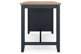 Gesthaven Natural/Blue Counter Height Dining Table and 2 Barstools -  Ashley - Luna Furniture