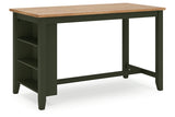 Gesthaven Natural/Green Counter Height Dining Table and 4 Barstools -  Ashley - Luna Furniture