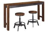 Torjin Brown/Gray Counter Height Dining Table and 2 Barstools -  Ashley - Luna Furniture