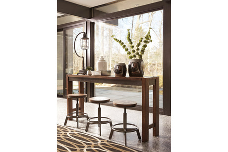 Torjin Brown/Gray Counter Height Dining Table with 4 Barstools -  Ashley - Luna Furniture