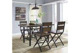 Kavara Medium Brown Counter Height Dining Table with 4 Barstools -  Ashley - Luna Furniture