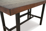 Kavara Medium Brown Counter Height Dining Table with 4 Barstools -  Ashley - Luna Furniture