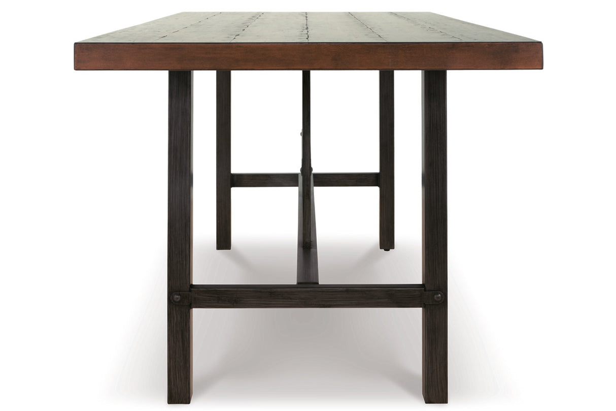 Kavara Medium Brown Counter Height Dining Table with 4 Barstools -  Ashley - Luna Furniture