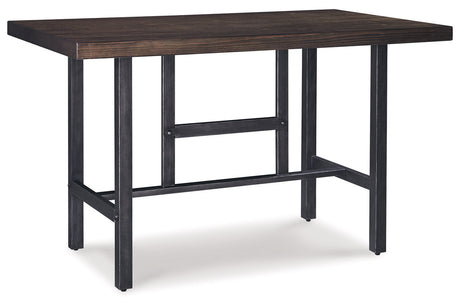 Kavara Medium Brown Counter Height Dining Table and 2 Barstools -  Ashley - Luna Furniture