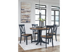 Landocken  Dining Table and 4 Chairs -  Ashley - Luna Furniture