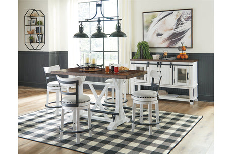 Valebeck Multi Counter Height Dining Table, 4 Barstools and Server -  Ashley - Luna Furniture