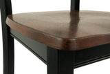 Owingsville Black/Brown Dining Table and 4 Chairs -  Ashley - Luna Furniture