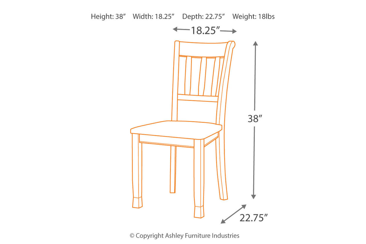 Owingsville Black/Brown Dining Table and 4 Chairs and Bench -  Ashley - Luna Furniture