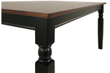 Owingsville Black/Brown Dining Table and 4 Chairs and Bench -  Ashley - Luna Furniture