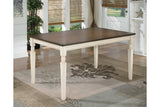 Whitesburg Brown/Cottage White Dining Table and 4 Chairs -  Ashley - Luna Furniture