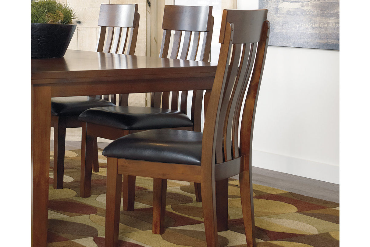 Ralene Medium Brown Dining Table and 6 Chairs and Bench -  Ashley - Luna Furniture