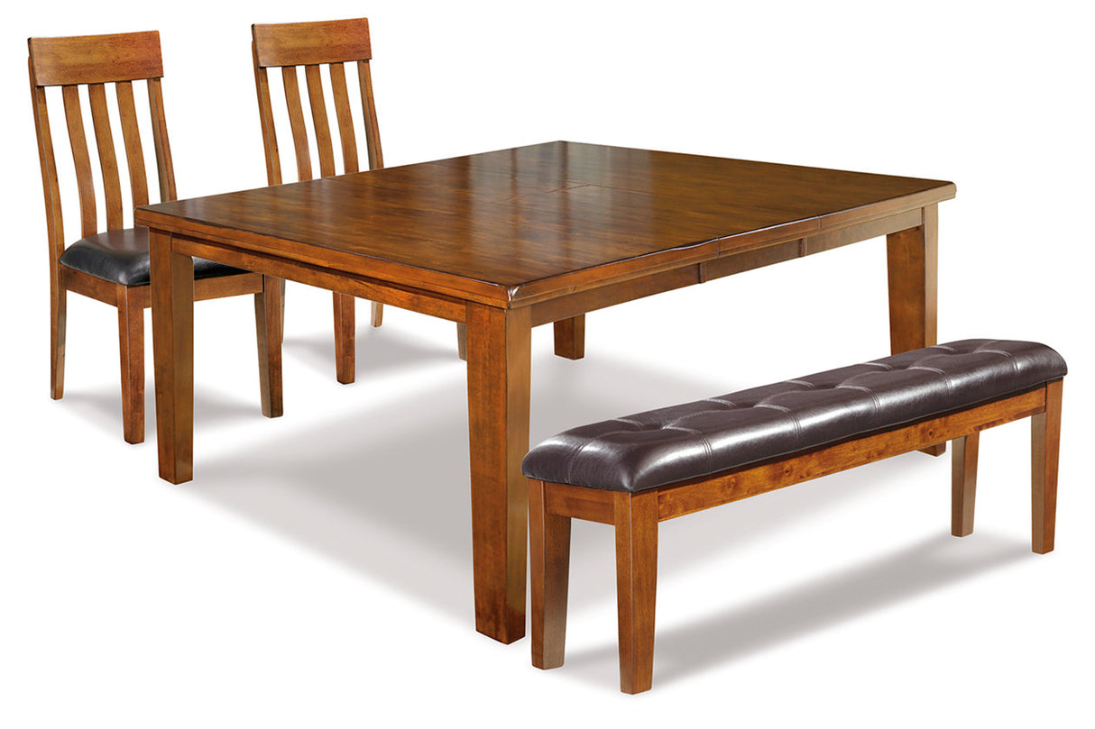 Ralene Medium Brown Dining Table and 2 Chairs and Bench -  Ashley - Luna Furniture