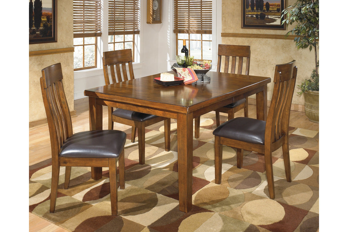 Ralene Medium Brown Dining Table with 4 Chairs -  Ashley - Luna Furniture