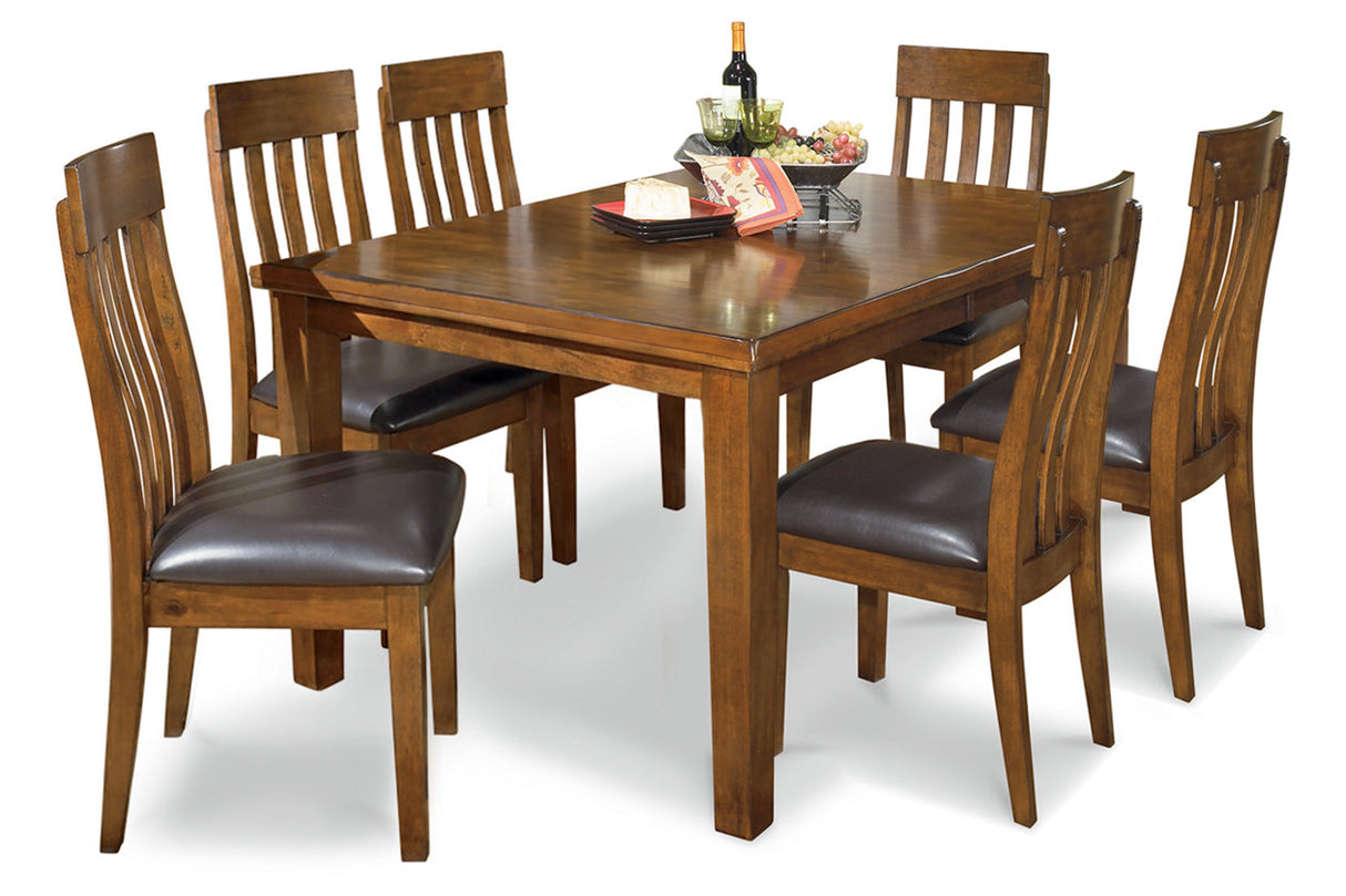 Ralene Medium Brown Dining Table and 6 Chairs -  Ashley - Luna Furniture