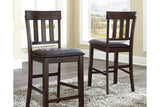 Haddigan Dark Brown Counter Height Dining Table and 6 Barstools -  Ashley - Luna Furniture