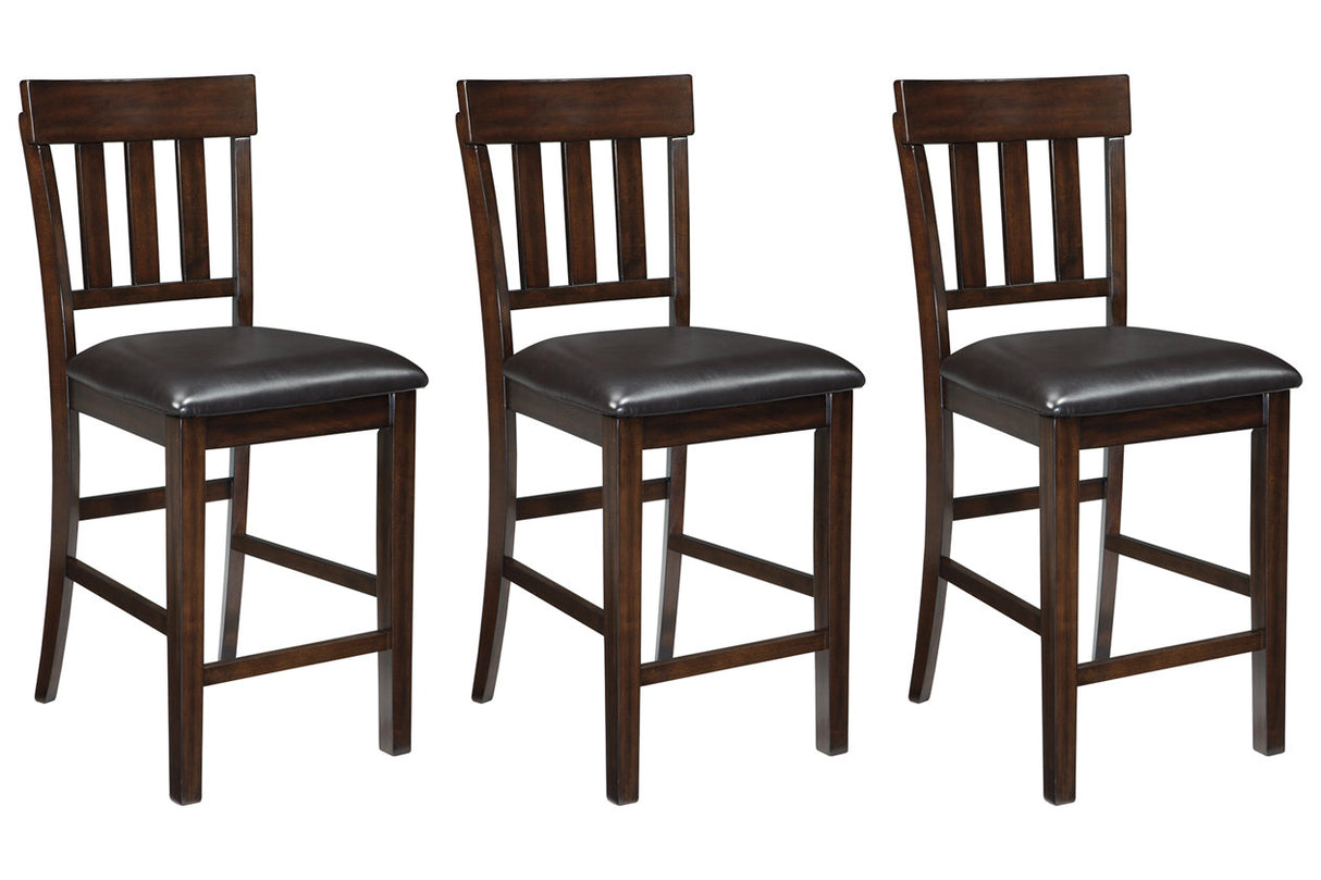 Haddigan Dark Brown Counter Height Dining Table with 4 Barstools -  Ashley - Luna Furniture