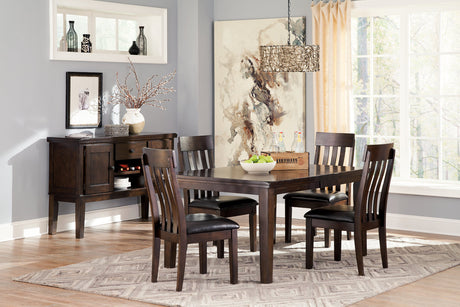 Haddigan Dark Brown Dining Table and 4 Chairs -  Ashley - Luna Furniture