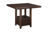 Haddigan Dark Brown Counter Height Dining Table with 4 Barstools -  Ashley - Luna Furniture