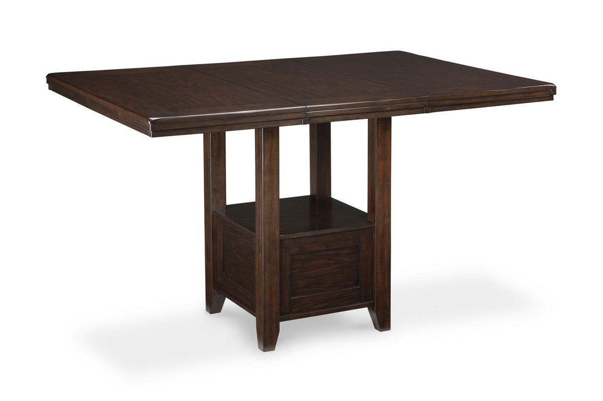 Haddigan Dark Brown Counter Height Dining Table with 4 Barstools -  Ashley - Luna Furniture