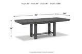 Myshanna Gray Dining Table, 2 Chairs and 2 Benches -  Ashley - Luna Furniture