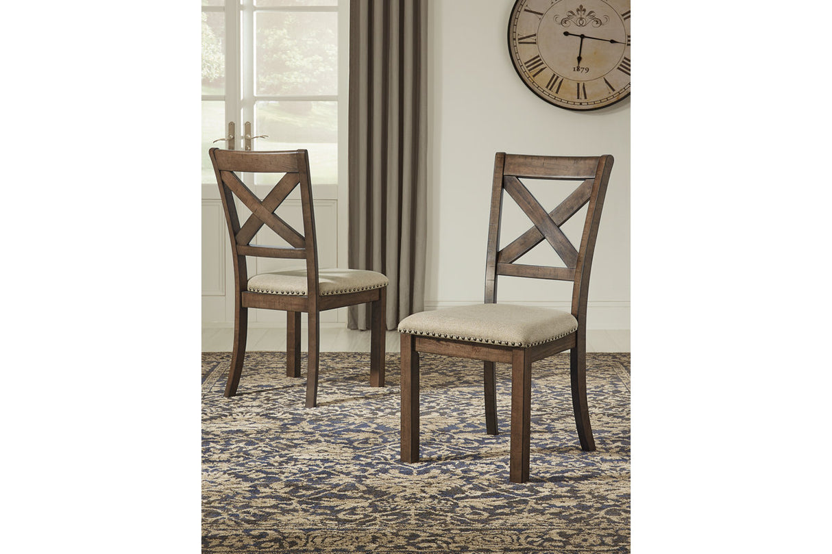 Moriville Beige Dining Table and 6 Chairs -  Ashley - Luna Furniture