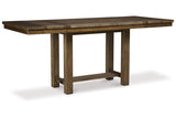 Moriville Beige Counter Height Dining Table and 2 Barstools and Bench -  Ashley - Luna Furniture