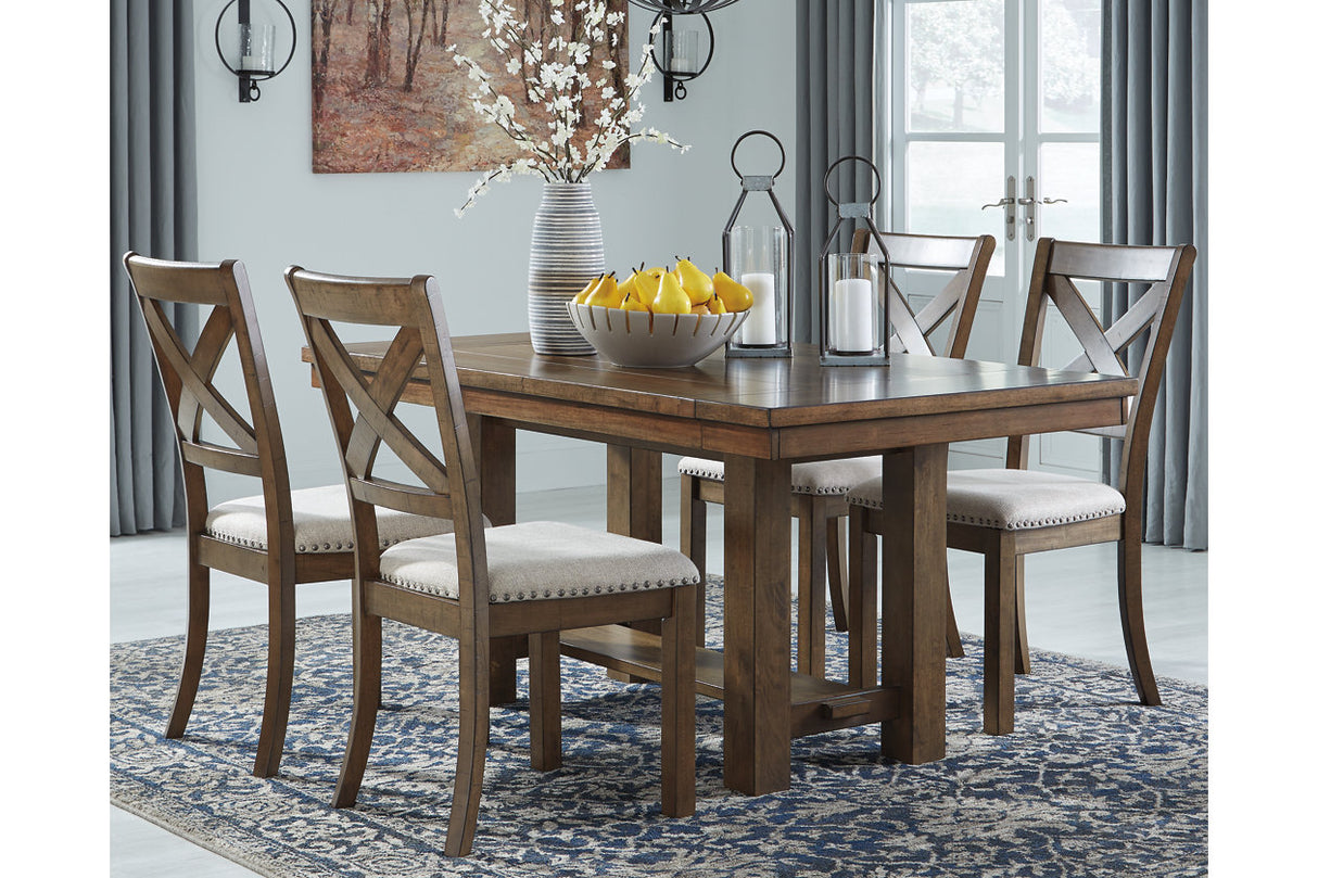 Moriville Beige Dining Table and 4 Chairs -  Ashley - Luna Furniture