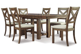 Moriville Beige Dining Table and 6 Chairs -  Ashley - Luna Furniture