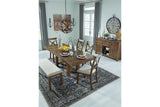 Moriville Beige Dining Table and 4 Chairs and Bench -  Ashley - Luna Furniture