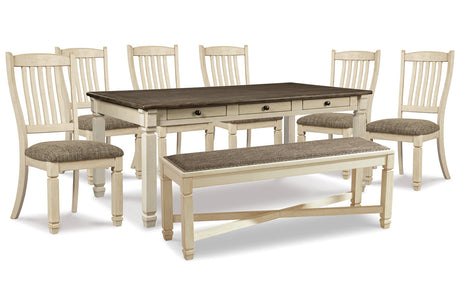 Bolanburg Two-tone Dining Table, 6 Chairs, and Bench -  Ashley - Luna Furniture