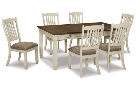 Bolanburg Two-tone Dining Table with 6 Chairs -  Ashley - Luna Furniture