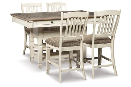 Bolanburg Two-tone Counter Height Dining Table with 4 Barstools -  Ashley - Luna Furniture