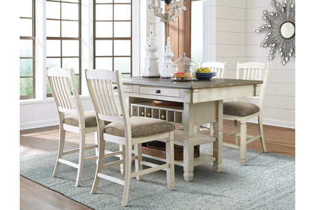 Bolanburg Two-tone Counter Height Dining Table with 4 Barstools -  Ashley - Luna Furniture