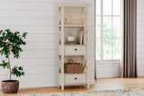 Bolanburg Antique White Counter Height Dining Table, 4 Stools, Bench and 2 Display Cabinets -  Ashley - Luna Furniture