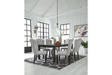 Jeanette Linen Dining Table and 6 Chairs -  Ashley - Luna Furniture