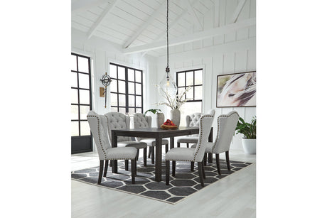 Jeanette Linen Dining Table and 6 Chairs -  Ashley - Luna Furniture