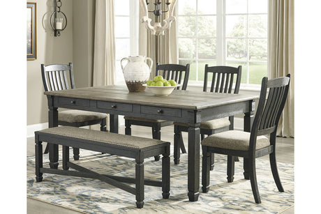 Tyler Creek Black/Gray Dining Table, 4 Chairs and Bench -  Ashley - Luna Furniture
