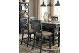 Tyler Creek Black/Gray Counter Height Dining Table with 4 Barstools -  Ashley - Luna Furniture