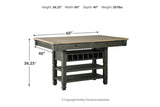 Tyler Creek Black/Gray Counter Height Dining Table with 4 Barstools -  Ashley - Luna Furniture