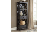 Tyler Creek Black/Grayish Brown Counter Height Table with 4 Barstools, Server and Display Cabinet -  Ashley - Luna Furniture