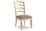 Realyn Chipped White Dining Table and 6 Chairs -  Ashley - Luna Furniture