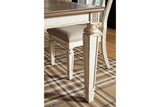 Realyn Chipped White Dining Table and 4 Chairs -  Ashley - Luna Furniture