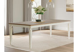 Realyn Chipped White Dining Table and 4 Chairs -  Ashley - Luna Furniture