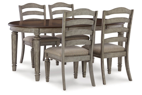 Lodenbay Antique Gray Dining Table and 4 Chairs -  Ashley - Luna Furniture