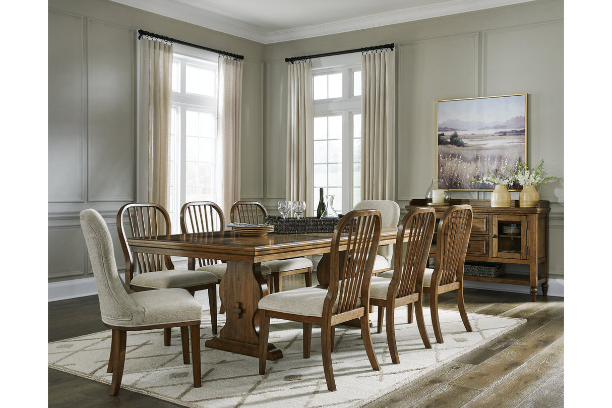 Sturlayne Dining Table and 8 Chairs from Ashley - Luna Furniture