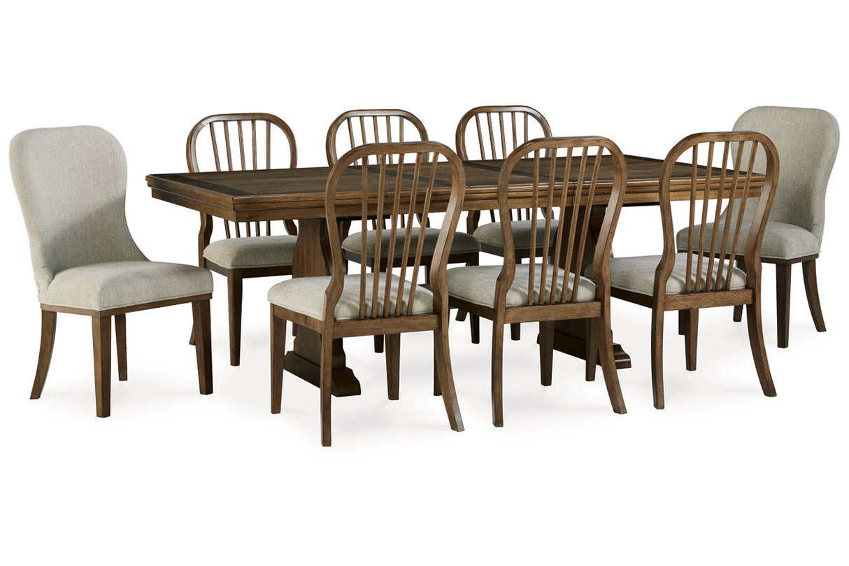 Sturlayne Dining Table and 8 Chairs from Ashley - Luna Furniture